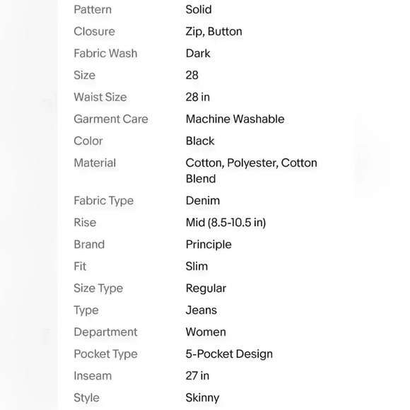 Principle Denim Innovators Gem Frayed Hem High-Rise Dark Wash Skinny Jeans - Picture 9 of 9